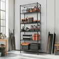 thumbnail image 1 of 6 Tier Wire Shelf Rack, Garage Tool Rack Wire Shelving Unit, Adjustable Storage Shelf for Garage Kitchen Pantry Office(23.6" W x 13.7" D x 70.8" H), 1 of 8