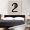 thumbnail image 2 of ARTCANVAS Beige Black Line Alphabet Number 2 Two Numeral Canvas Art Print - Size: 36" x 36" (0.75" Deep), 2 of 9