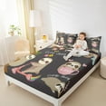 thumbnail image 4 of Manfei Kawaii Sloth Full Size Sheets for Teen, Cartoon Animal Lover Bed Sheets, Rainbow Flower Print Sheet Sets, Microfiber Bedroom Decor, 4 Pieces, 4 of 7
