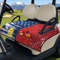thumbnail image 3 of Whosucclay Travel Ready Design Golf Cart Sea for Yamaha 2-Person Golf Cart Club Cars, 4 Pockets Protection Club Car Seat Covers Golf Cart Seat Cover, American Flag, 3 of 9