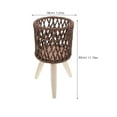 thumbnail image 5 of MRLESS Handwoven Rattan Flower Stand Rustic Planter Indoor Rattan Pot Holder Standing Flower Display Stand, 5 of 8