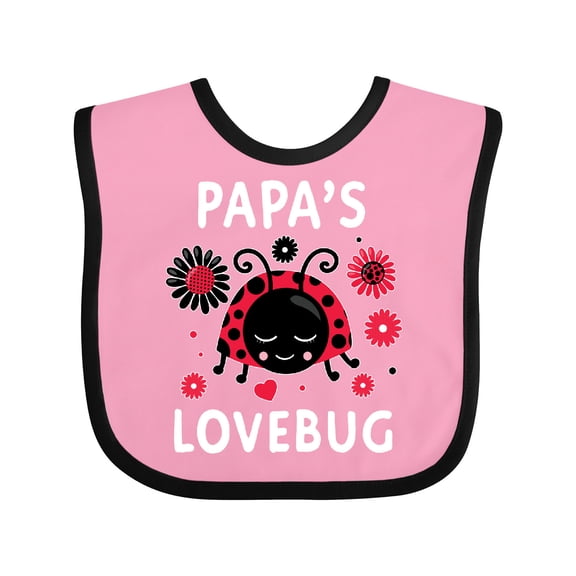 Inktastic Valentine's Day Papa's Lovebug Boys or Girls Baby Bib