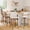 Beige, variant on CDCASA Swivel Bar Stools Set of 2, 26 Inch Counter Height Bar Stools with High Backrest, Linen Wood Upholstered Modern Barstools for Kitchen Counter, Green