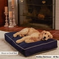 thumbnail image 2 of Happy Hounds Casey Indoor/Outdoor Pillow Style Dog Bed, Navy, Small (36 x 24 in.), 2 of 9