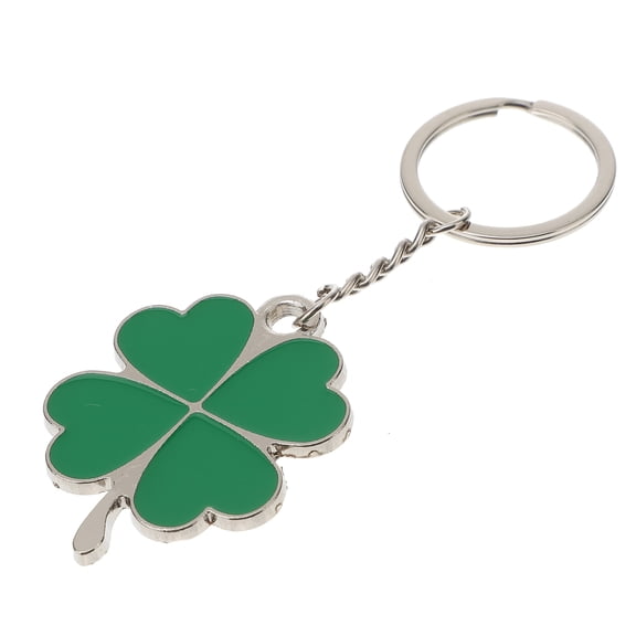 Keychain Fortune Leaf St. Patrick Day Backpack Keychains Four- Metal Friendship Ring Man Miss