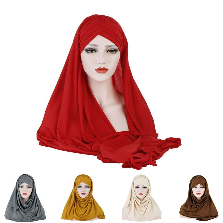 Women's Bisque Jersey Hijab ScarfFull Coverage at  Women's
