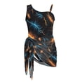 thumbnail image 6 of POLERO Neon Lightning One-Piece Swimsuit with Mesh Cover Skirt - Trendy Quick-Dry Swimwear for Teen Girls | Beach & Pool Vacation Essential, 6 of 10
