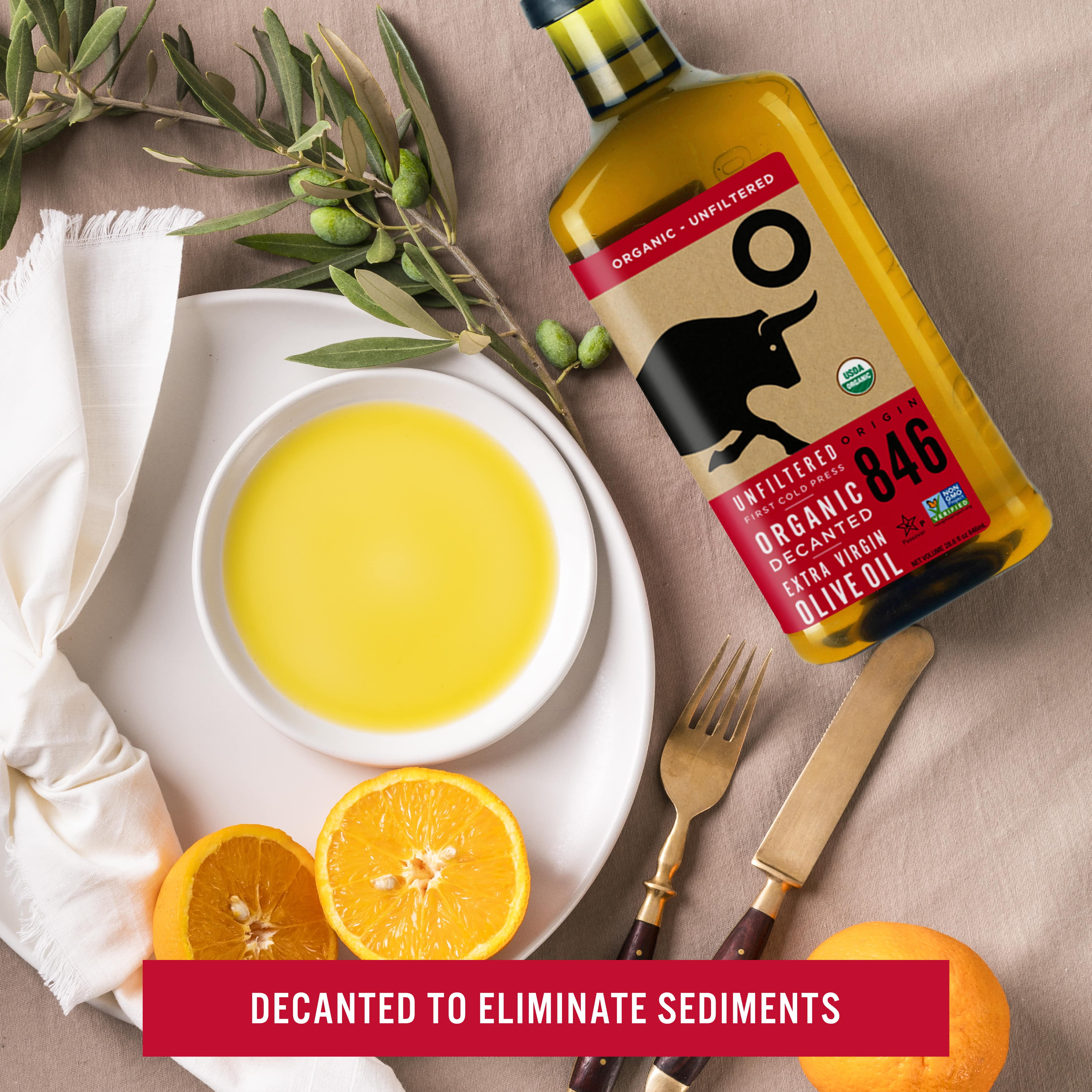 Origin 846 Unfiltered Organic Extra Virgin Olive Oil, 28.6 Fl Oz