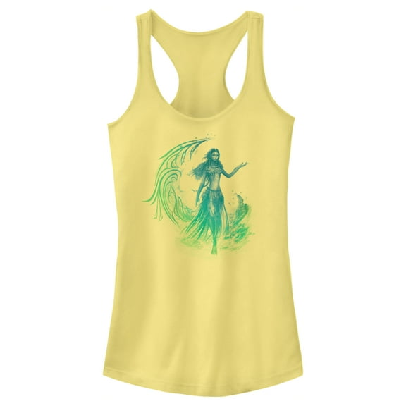 Junior's Avatar: The Way of Water Neytiri Watercolor Racerback Tank Top Banana X Large