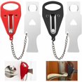 thumbnail image 2 of 2 Pcs Portable Door Lock (Black and Red) Durable Anti-Theft Travel Security Lock, 2 of 4