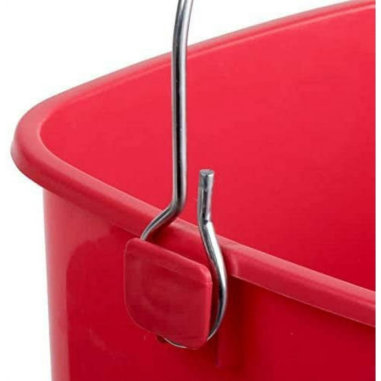 Small Red Sanitizing Bucket - 3 Quart Cleaning Pail - Set of 3 Square  Containers 