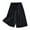 Black, variant on Staron Women's Casual Loose Wide Leg Pants with Pockets Elastic Waist Comfy Relaxed Home Lounge Wear Capri Pants, Black XL