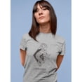 thumbnail image 2 of Outline Zodiac Sign Capricorn T-Shirt Women -Image by Shutterstock, Female Large, 2 of 4