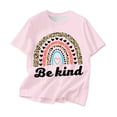 thumbnail image 3 of Hiijoy Toddler Girls Graphic T Shirt Short Sleeve "Be Kind" T-Shirt Tee Top, Sizes 3-13, 3 of 3