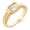 White, variant on Womens Stainless Steel Ring Waterproof Anti-Rust Anti-Allergy Geometric Ring with Zircon Women's Ring Niche Light Texture Ring for Her Jewelry Gift