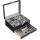 thumbnail image 1 of ProCase Caja para Reloj, Estuche Organizador de Relojes de 1 ó 2 Pisos con Tapa Vidrio Anti-polvo Almacenaje Guardarrelojes para Hombres y Mujeres (Negro, 10-Slot), 1 of 7