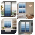 thumbnail image 7 of Blue Ombre Window Privacy Film, Farmhouse Vintage Wooden Striped Static Cling UV Sun Blocking Heat Control Window Tint Day and Night, Non-Adhesive Reusable One Way Windows Privacy Cover 17.7''x78.7'', 7 of 7