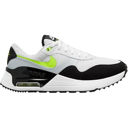 

Nike Men s Air Max SYSTM Running Shoes White Black Volt Yellow Size 12