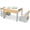 Off-White, variant on OLAKIDS 3 in 1 Kids Table and Chair Set, Wood Multi Activity Table with Removable Tabletop, Blackboard for Toddler Playing Drawing Reading Arts Crafts, Children Furniture