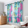 thumbnail image 2 of Yayeee Window Curtains Light Filtering 63"x42" Grommet Panel Pair Home Living Room Decor, Abstract Leaves Pattern, 2 of 7
