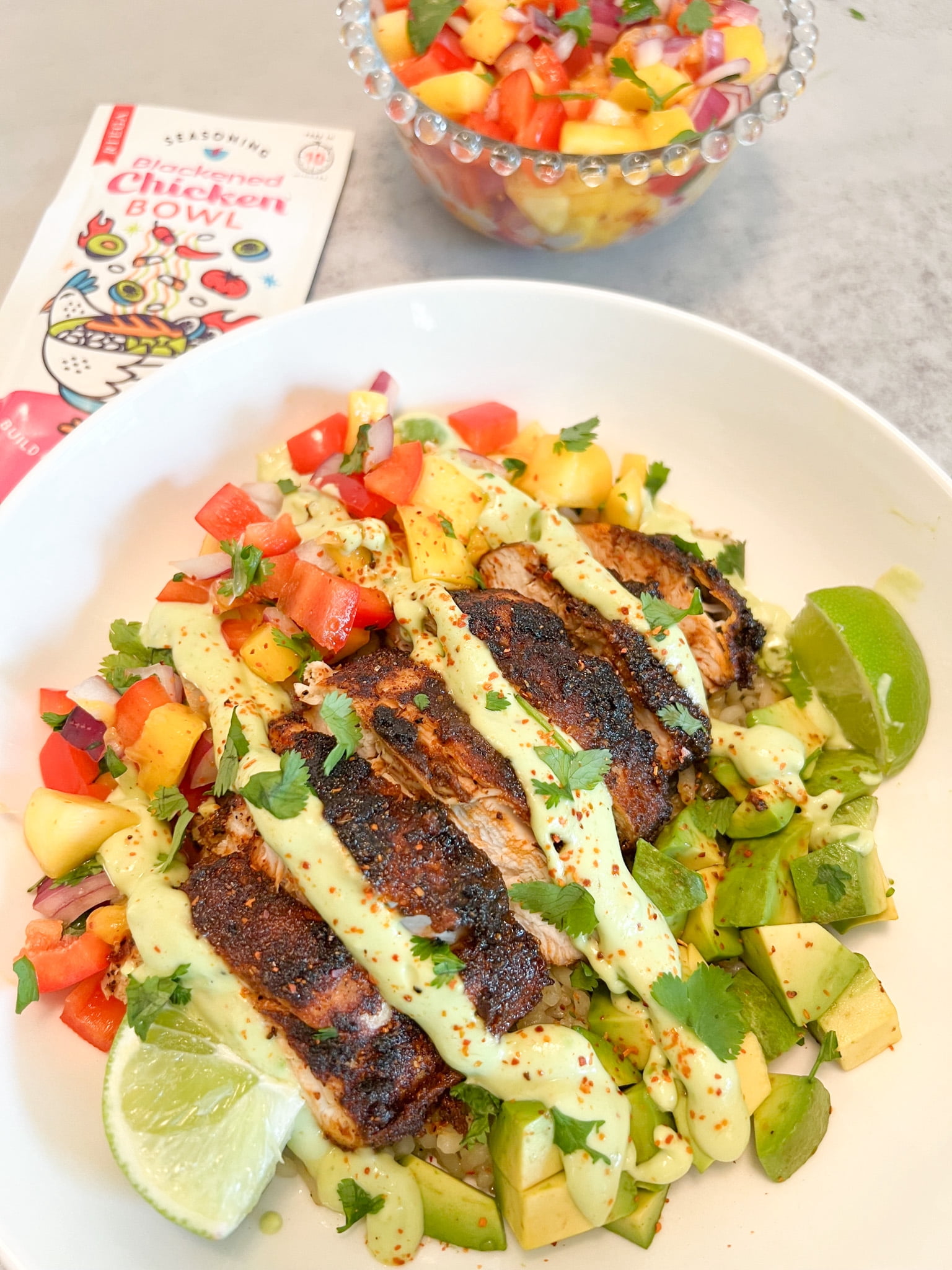 Riega Blackened Chicken Bowl Original Seasoning Mix, 8 Packets