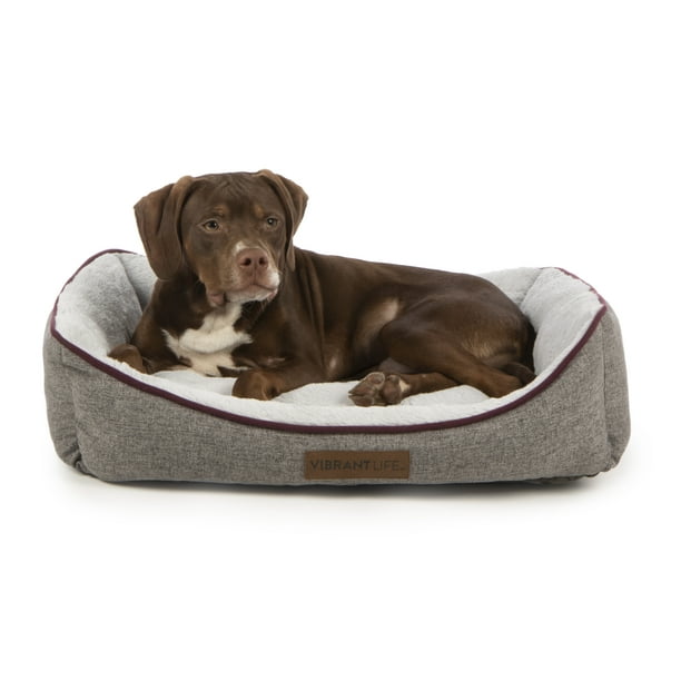 Vibrant Life Luxe Cuddler Pet Dog Bed, Medium, 27x21