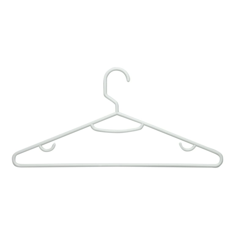 ZENSTYLE Durable Plastic Clothing Hanger, 100 Pack, White 