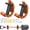 Orange, variant on 2 Pack Shovel Holder Wall Mount Clamp 0.6"–1.43"(15–36mm) Tool Holder for Shovels, Brooms, Rakes and Shovel Mount for Axes Trailer, Garage, Overlanding-Black