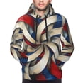 thumbnail image 4 of Hoodies for Men - Blue Red Abstract Fractal Long Sleeve Comfrt Men'S Fashion Hoodies & Sweatshirts, Sweatshirts for Men Hoodies Pullover Clothing Clothes with Pouch, 4 of 7