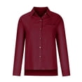 thumbnail image 5 of Womens Cotton Linen Button Down Shirts 2026 Spring Casual Long Sleeve Tees Solid Color Loose Work Tops Pockets Dressy Lightweight Comfy Outfits Going Out Tops Ladies Fashion Trendy, 5 of 8