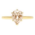 thumbnail image 7 of Solitaire Engagement Ring for Women - 2ct Natural Morganite in 14K Yellow Gold Promise Ring, 7 of 7
