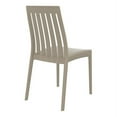 thumbnail image 2 of Pemberly Row Contemporary Outdoor Patio Dining Chair in Taupe, 2 of 12