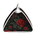 thumbnail image 3 of Lsque Roses Printed Long Tissue Box Cover Holder, Facial Paper Organizer Dispenser,Triangle with Bottom Belt, PVC Leather Decorative Organizer, 3 of 9