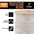 thumbnail image 2 of White Unglazed Trickline Rope - 3,000 ft x 1/8 inch Theatrical Tie Line Heavy Duty Spool, Cable Management and Wire Tie - for Theatre, Stage Decor, Rigging and Utility Applications - Xpose Safety, 2 of 5