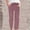 Pink, variant on Blmnix Corduroy Woman Sweatpants High Waist Culottes Burgundy Women Pants Casual Ankle Straight-Leg Trousers
