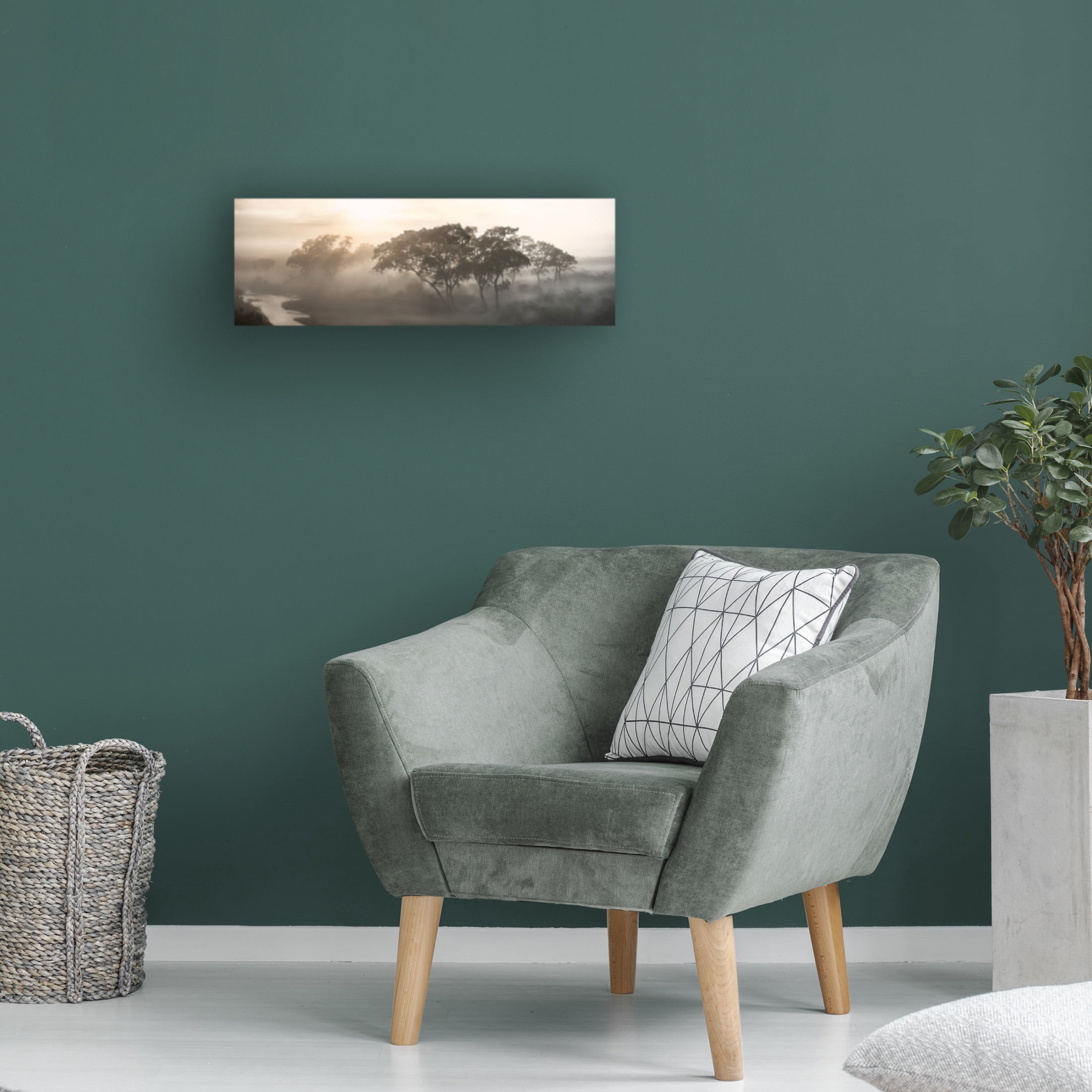 Canvas Wall Art - Nicola Molteni 'Savana Sunrise' Wall Art for Living Room, Bedroom, or Office D?cor by Trademark Fine Art - 19 x 6 Inches