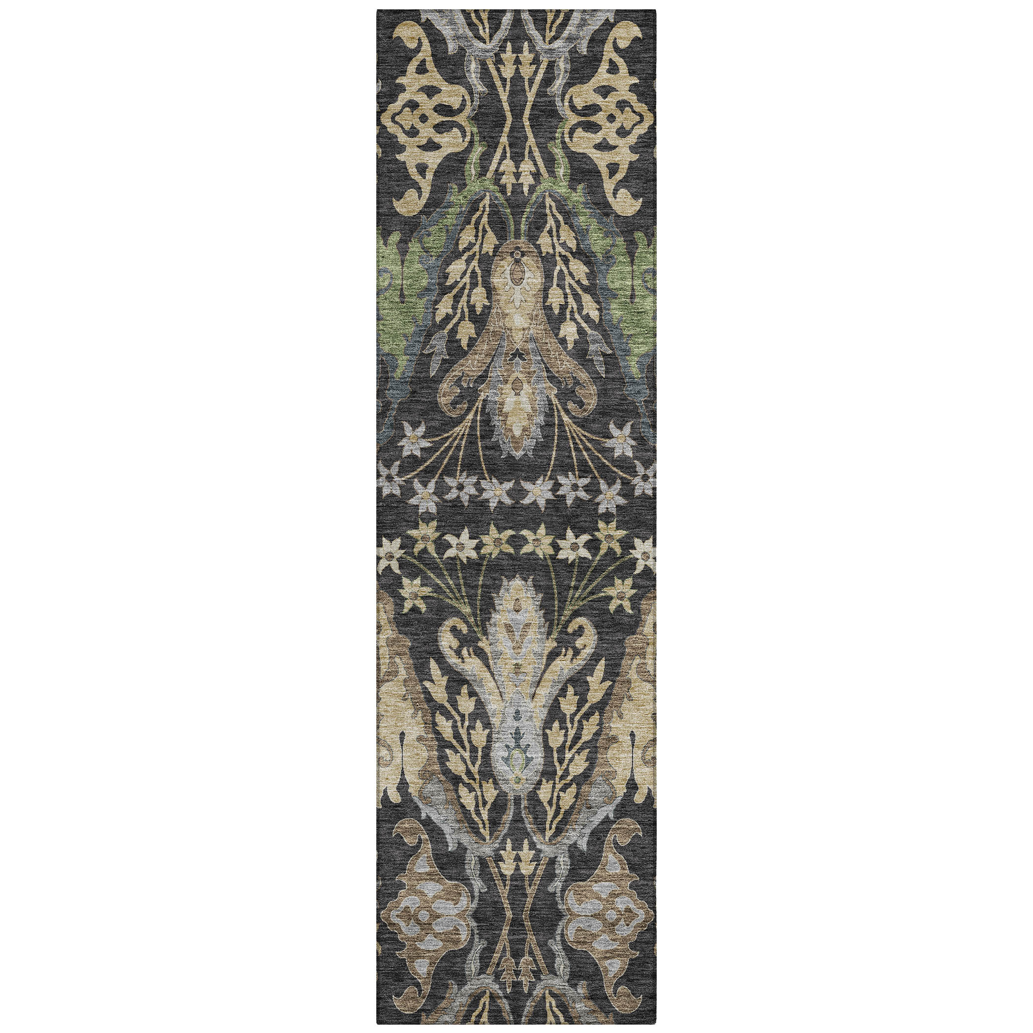 Addison Rugs Chantille Indoor/Outdoor Transitional Global Black Washable Runner Rug, 2'3" x 7'6"