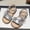 Silver C, variant on Spazoro Girls' Strappy Platform Sandals, Open Toe Cute Decor Non-Slip Thick Sole Adjustable Buckle Casual Summer Shoes for Kids Beige