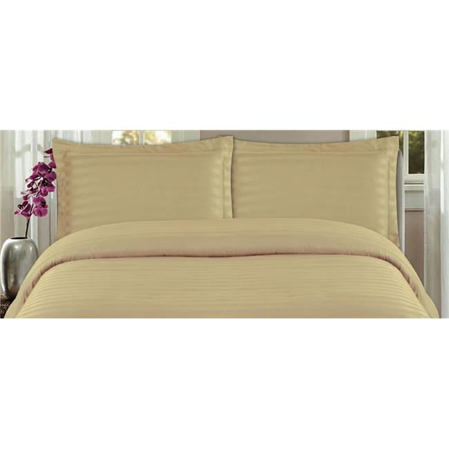 Dreamspace Microfiber Damask Stripe Bedding Comforter Set, Mocha, Full