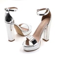thumbnail image 7 of COM STAR Women’s Platform Block Heel Sandals Ankle Strap Open Toe High Heel Sandals Fashion Chunky Heel Dress Sandals for Party, Wedding, Evening and Summer Wear, 7 of 7