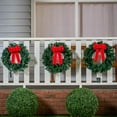 thumbnail image 7 of Joyfy 3 Pcs 19" Christmas Pre-Lit Wreath with LED Lights with Ribbon, for Front Door Decoration and Indoor Outdoor Christmas Decorations Window Door, 7 of 7