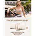 thumbnail image 6 of MINTREUS Womens Strapless Bras Jelly Push Up Bandeau Bra Non Slip Wireless Supportive Padded Bras Seamless Comfortable Tube Bra, 6 of 9