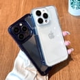 thumbnail image 4 of Luxury Silicone Transparent Shockproof Armo Case For iPhone 15 14 13 12 11 Pro Max 7 8 Plus XR XS X Phone Clear Protection Cover Black For iphone11Pro, 4 of 6