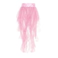 thumbnail image 6 of XIAONU Women's Asymmetrical Tulle Skirt Sequin Sparkle Satin Bow Tie Skirt Enchanting Party Prom Festival Skirt, 6 of 6