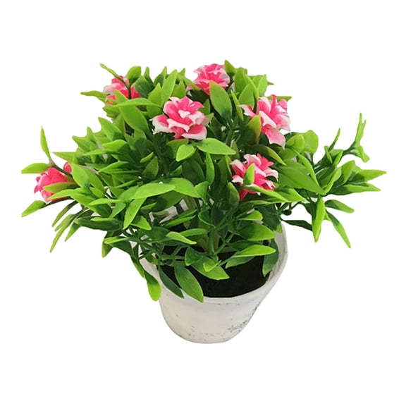 Farfi 1Pc Potted Artificial Flower Rose Stage Garden Wedding Home Party Decor Props (Pink)