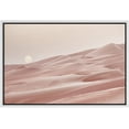 thumbnail image 3 of PixonSign Framed Canvas Print Wall Art Pastel Pink and Tan Sand Dunes Nature Desert Photography Modern Art Southwest Landscape Relax/Calm Ultra for Living Room, Bedroom, Office - 16"x24" White, 3 of 5