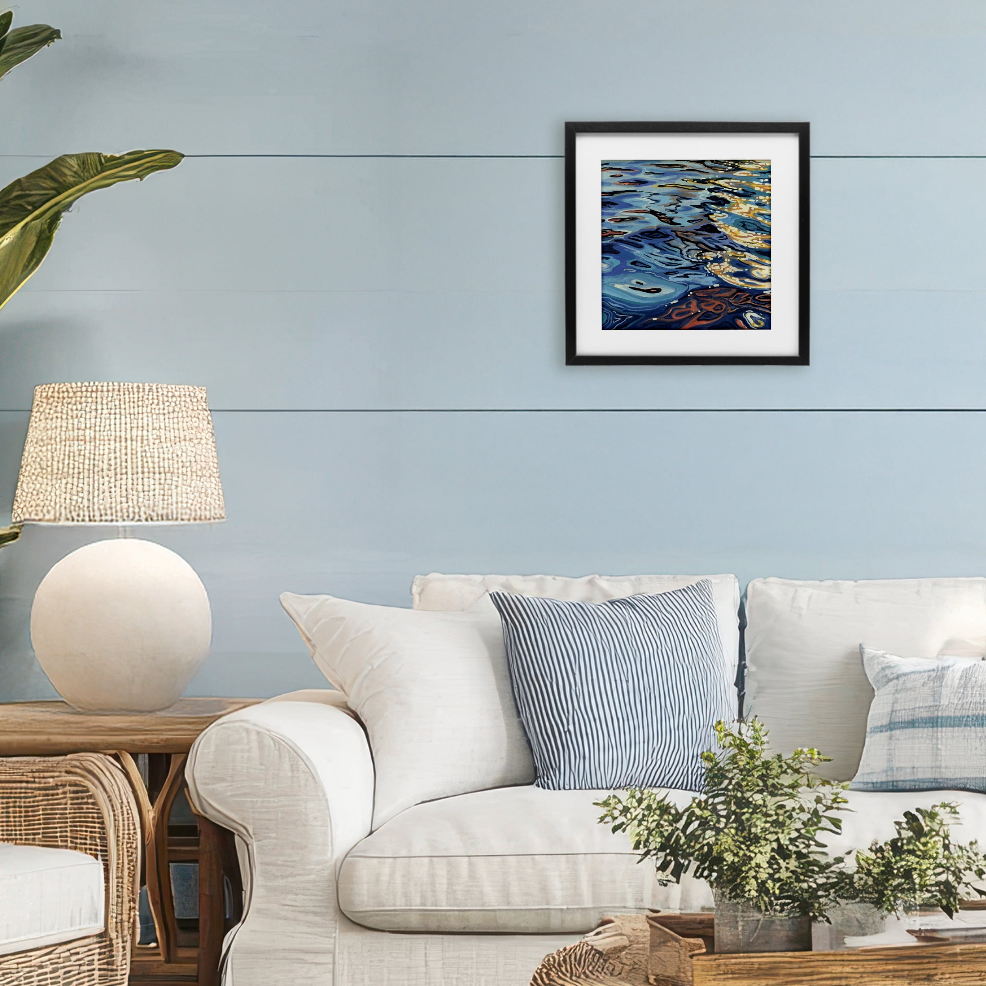 Stupell Industries Sunrise on Rippling Water Black Framed Print Under Glass, design by Kate Jarvik Birch