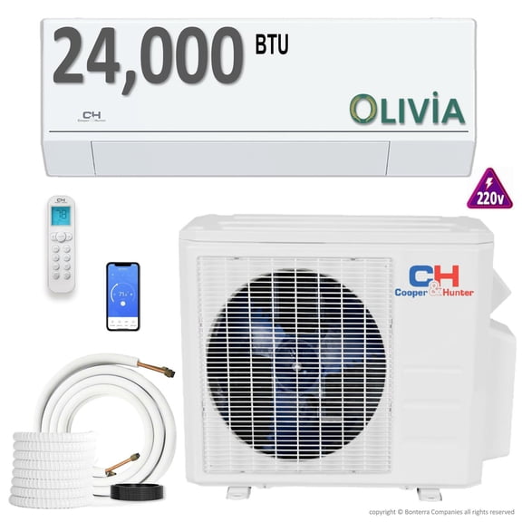 Cooper & Hunter 24000 BTU Mini Split Air Conditioner Heat Pump 20.5 Seer 220v 7 year warranty