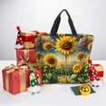 thumbnail image 6 of Pofeuu Artistic Oil Painting Sunflower Print Tote Bag for Women,Hobo HandBags with Zipper,Large Capacity Casual Shoulder Handbags with Inner Pockets, 6 of 7