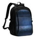 thumbnail image 1 of Fotbe Retro Blue Glitter Mochila con Estampado y Puerto USB para Hombre y Mujer, Mochila Antirrobo, Mochila de Viaje, Mochila Escolar, Mochila Universitaria, 1 of 7